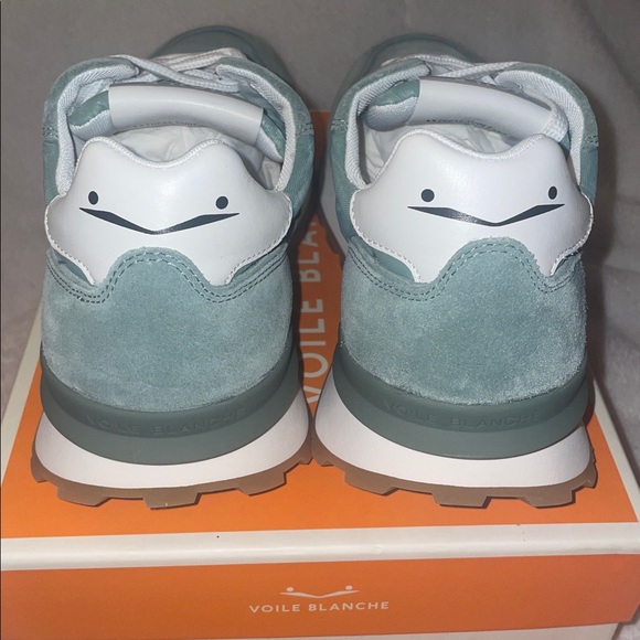 NWT VOILE BLANCHE PARIS Race Sneaker in Sage-Off White - Picture 9 of 13